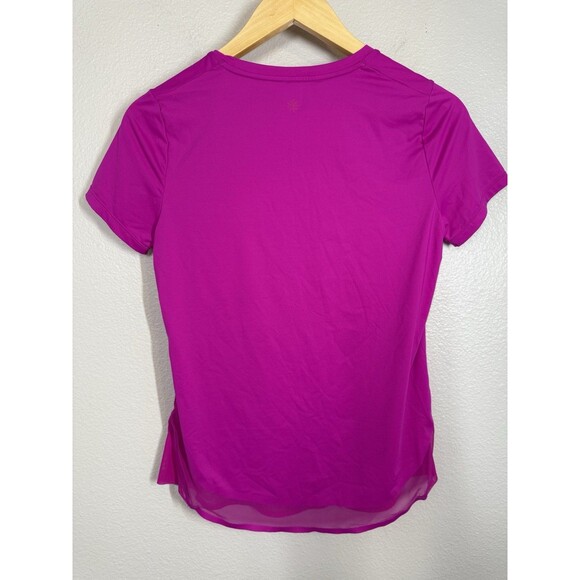 Athleta Fuchsia Pink Cadence Tee Short Sleeve Women's Workout Top Size XS EUC - Picture 8 of 12